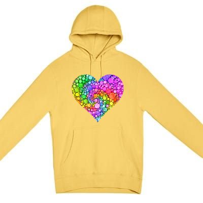 Dot Day Dotted Colorful Heart Of Dots Premium Pullover Hoodie