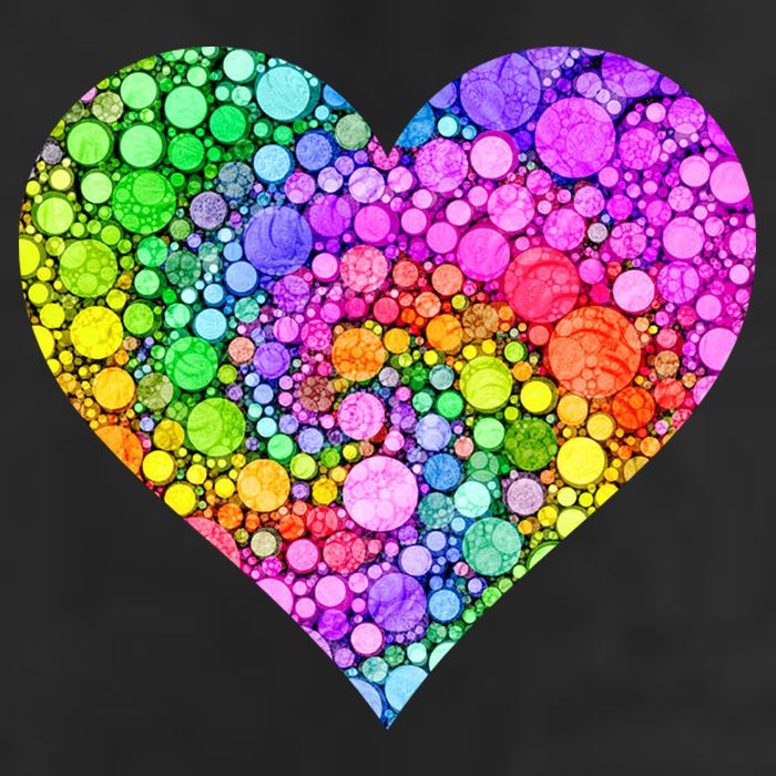Dot Day Dotted Colorful Heart Of Dots Garment-Dyed Heavyweight T-Shirt