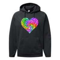 Dot Day Dotted Colorful Heart Of Dots Performance Fleece Hoodie