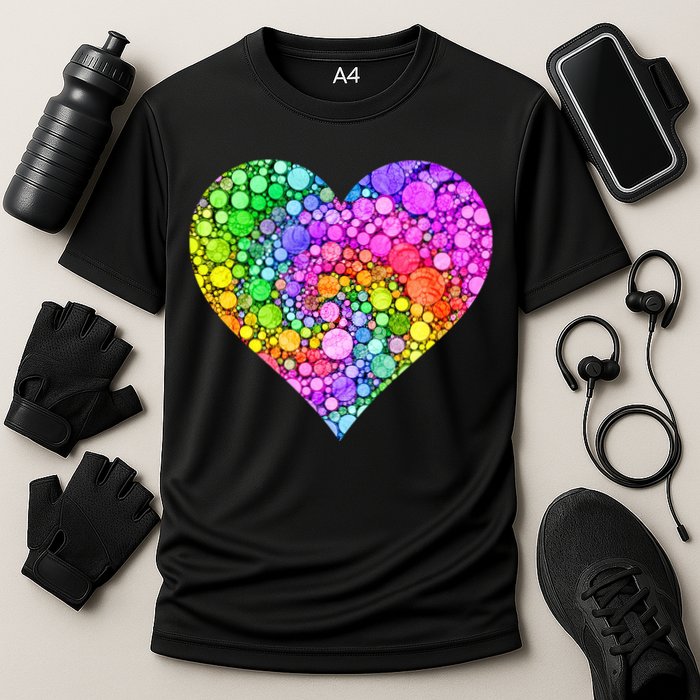 Dot Day Dotted Colorful Heart Of Dots Performance Shirt