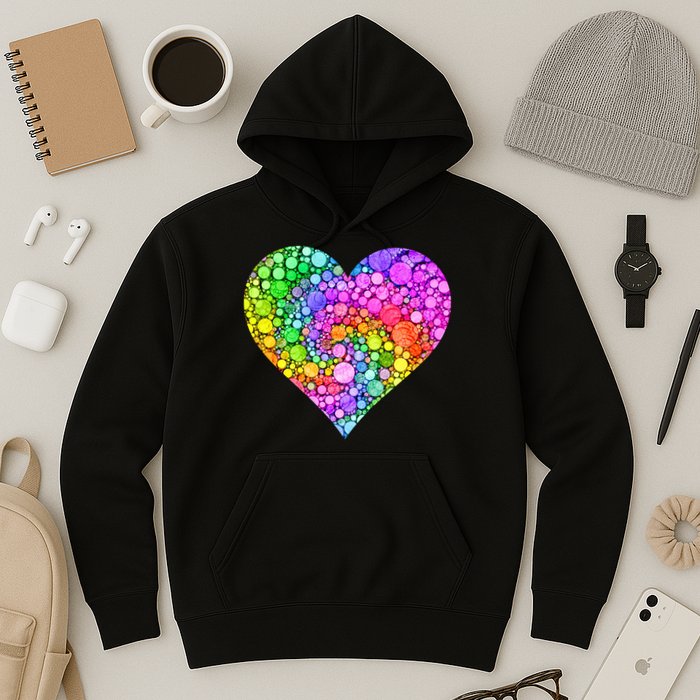 Dot Day Dotted Colorful Heart Of Dots Hoodie