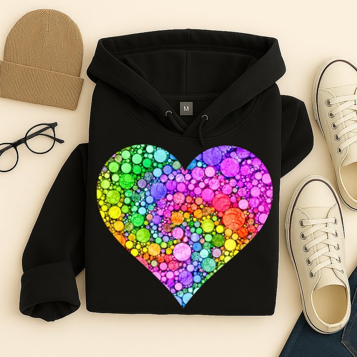 Dot Day Dotted Colorful Heart Of Dots Hoodie