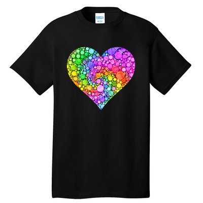 Dot Day Dotted Colorful Heart Of Dots Tall T-Shirt