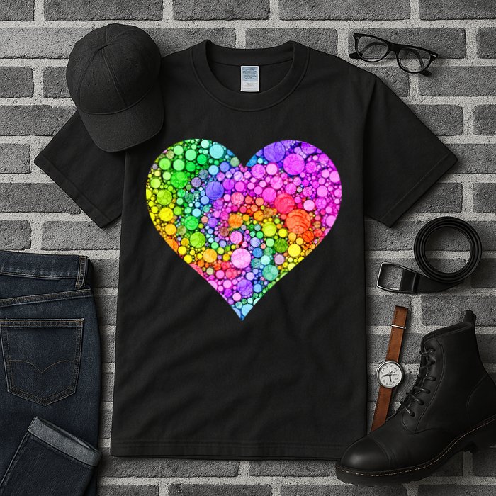 Dot Day Dotted Colorful Heart Of Dots Tall T-Shirt