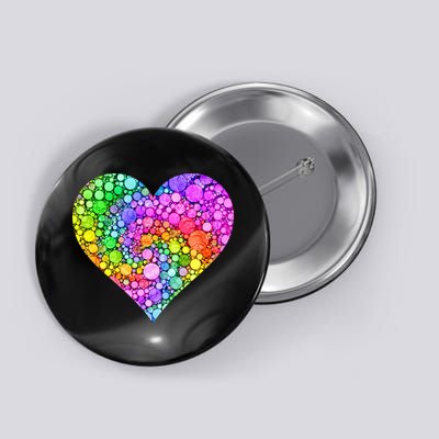 Dot Day Dotted Colorful Heart Of Dots Button