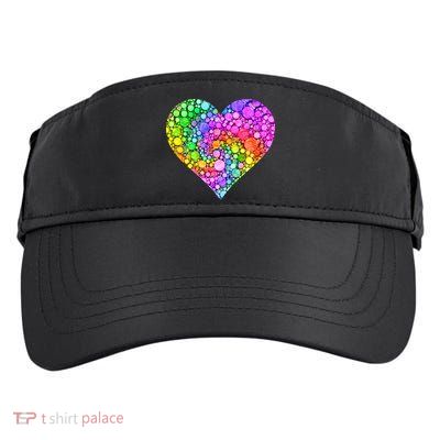 Dot Day Dotted Colorful Heart Of Dots Adult Drive Performance Visor