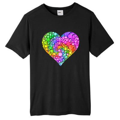 Dot Day Dotted Colorful Heart Of Dots Tall Fusion ChromaSoft Performance T-Shirt