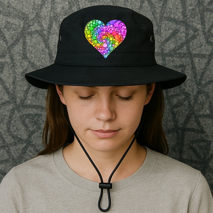 Dot Day Dotted Colorful Heart Of Dots Bucket Hat