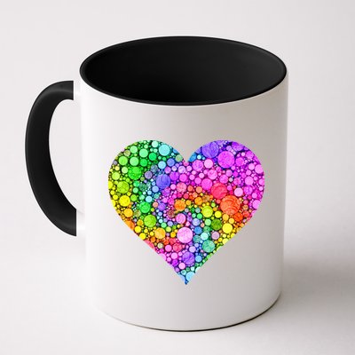 Dot Day Dotted Colorful Heart Of Dots Mug