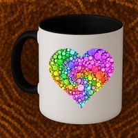 Dot Day Dotted Colorful Heart Of Dots Mug