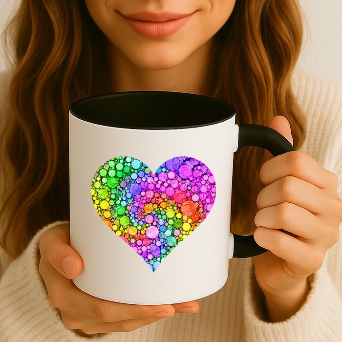 Dot Day Dotted Colorful Heart Of Dots Mug