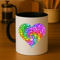 Dot Day Dotted Colorful Heart Of Dots Mug