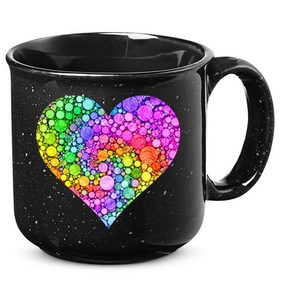 Dot Day Dotted Colorful Heart Of Dots 15oz Campfire Ceramic Mug