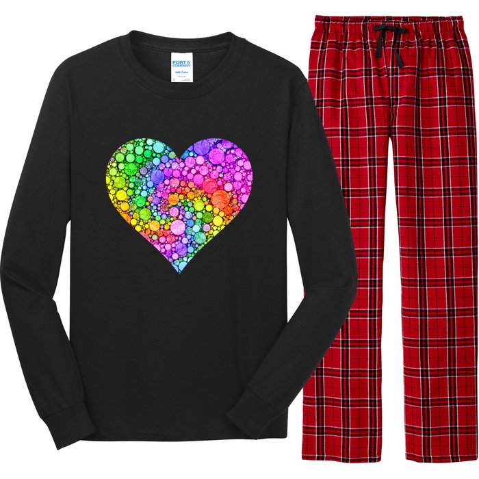 Dot Day Dotted Colorful Heart Of Dots Long Sleeve Pajama Set