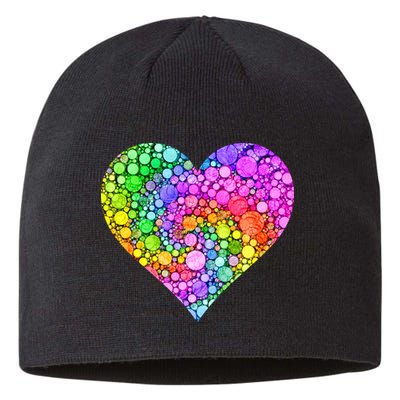 Dot Day Dotted Colorful Heart Of Dots Sustainable Beanie