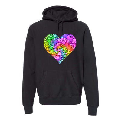 Dot Day Dotted Colorful Heart Of Dots Premium Hoodie