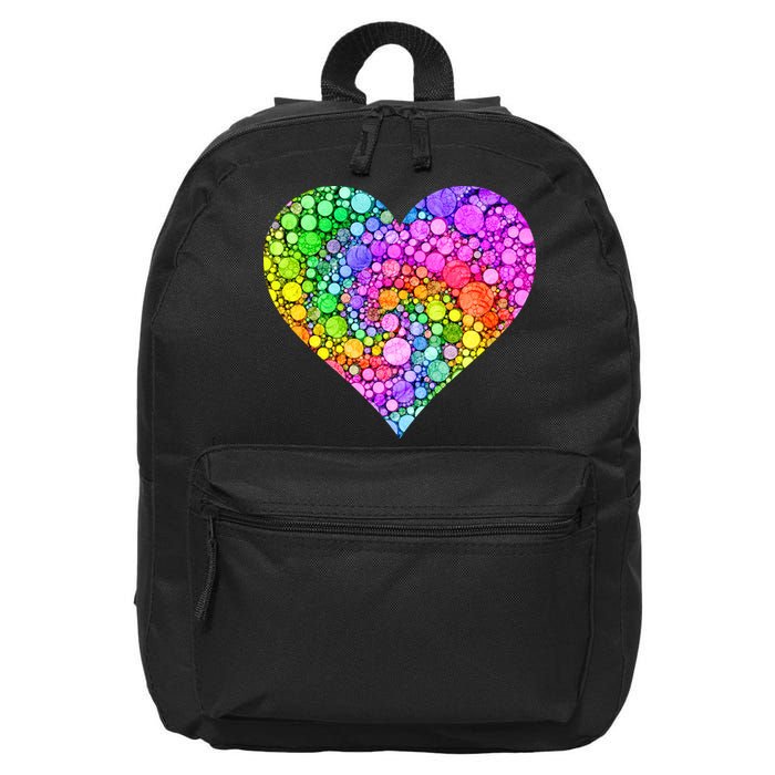 Dot Day Dotted Colorful Heart Of Dots 16 in Basic Backpack