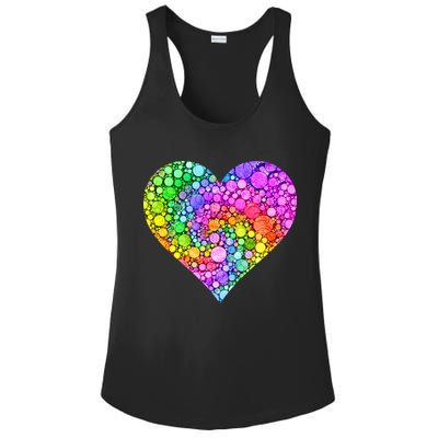 Dot Day Dotted Colorful Heart Of Dots Ladies PosiCharge Competitor Racerback Tank