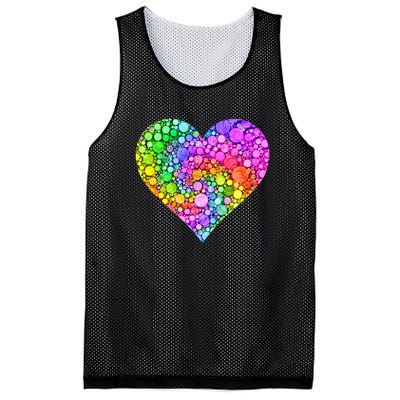 Dot Day Dotted Colorful Heart Of Dots Mesh Reversible Basketball Jersey Tank