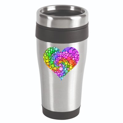 Dot Day Dotted Colorful Heart Of Dots 16oz Travel Tumbler
