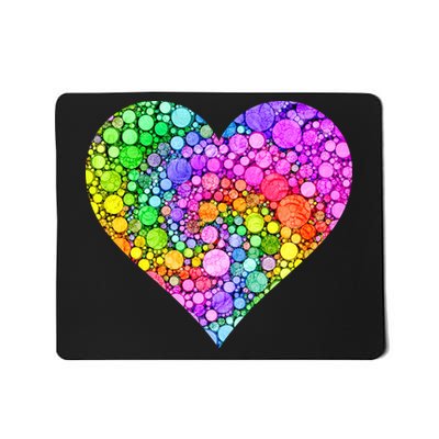 Dot Day Dotted Colorful Heart Of Dots Mousepad
