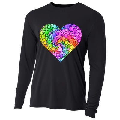 Dot Day Dotted Colorful Heart Of Dots Cooling Performance Long Sleeve Crew