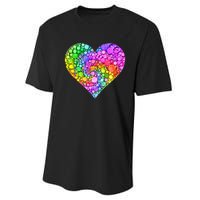 Dot Day Dotted Colorful Heart Of Dots Performance Sprint T-Shirt