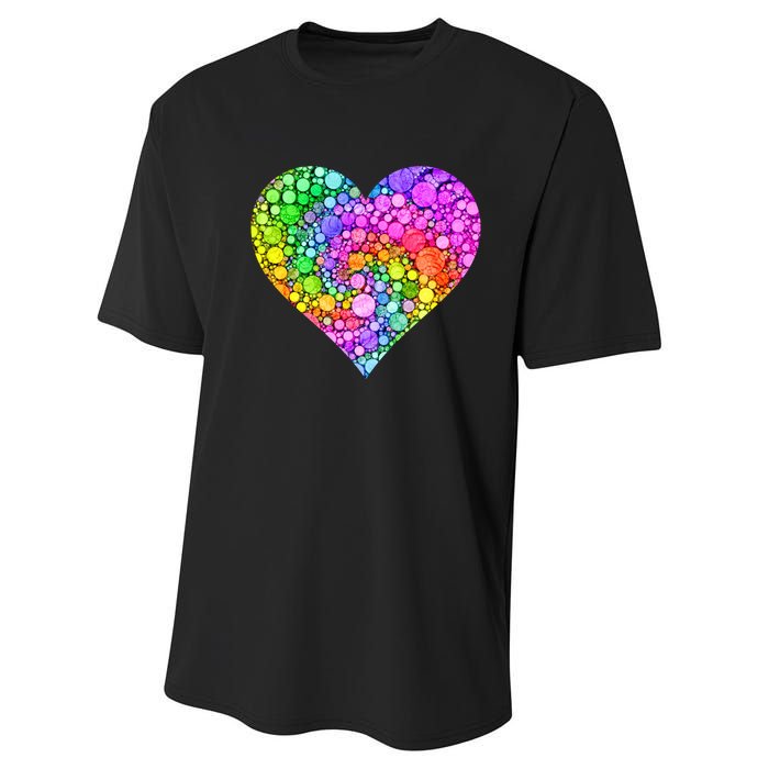 Dot Day Dotted Colorful Heart Of Dots Performance Sprint T-Shirt