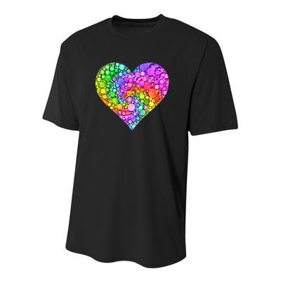 Dot Day Dotted Colorful Heart Of Dots Youth Performance Sprint T-Shirt