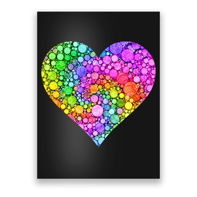 Dot Day Dotted Colorful Heart Of Dots Poster