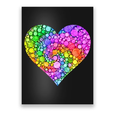 Dot Day Dotted Colorful Heart Of Dots Poster