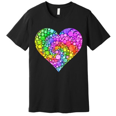 Dot Day Dotted Colorful Heart Of Dots Premium T-Shirt