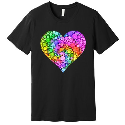 Dot Day Dotted Colorful Heart Of Dots Premium T-Shirt