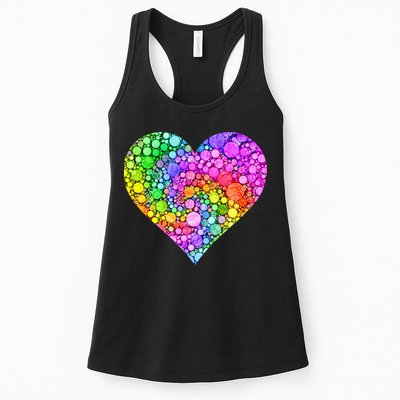 Dot Day Dotted Colorful Heart Of Dots Womens Tank Top