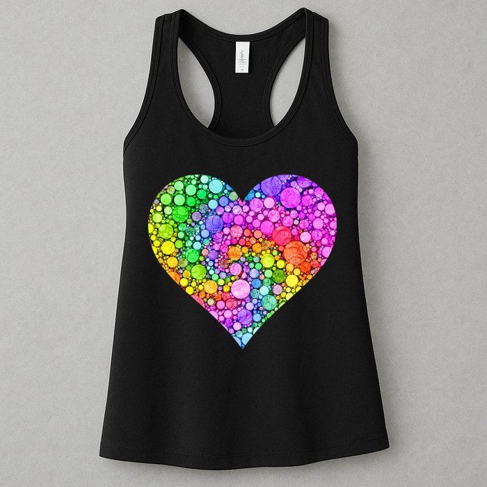 Dot Day Dotted Colorful Heart Of Dots Womens Tank Top