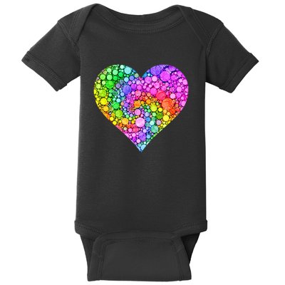 Dot Day Dotted Colorful Heart Of Dots Baby Bodysuit