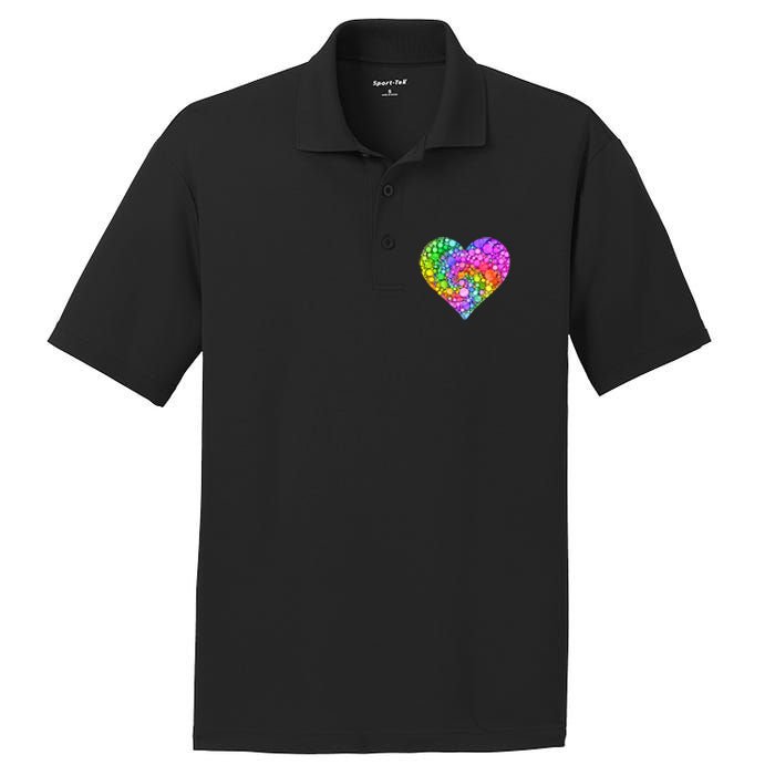 Dot Day Dotted Colorful Heart Of Dots PosiCharge RacerMesh Polo