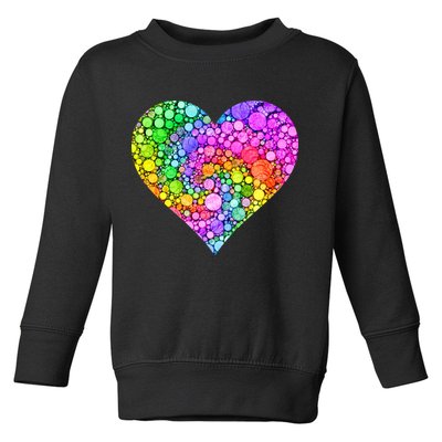 Dot Day Dotted Colorful Heart Of Dots Toddler Sweatshirt