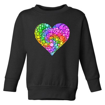 Dot Day Dotted Colorful Heart Of Dots Toddler Sweatshirt