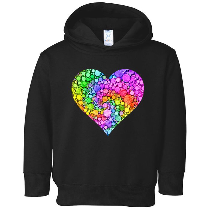 Dot Day Dotted Colorful Heart Of Dots Toddler Hoodie