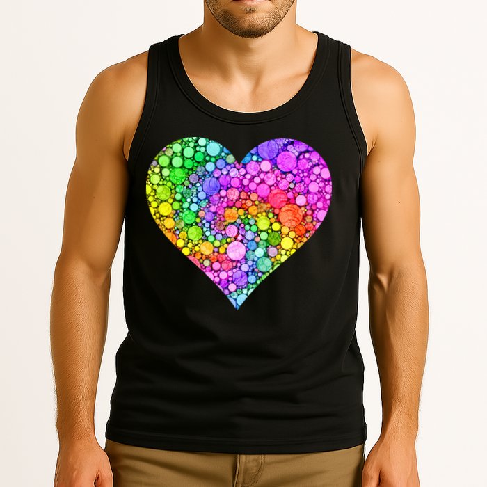 Dot Day Dotted Colorful Heart Of Dots Tank Top