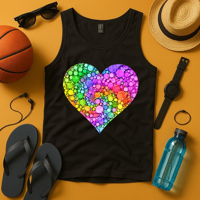 Dot Day Dotted Colorful Heart Of Dots Tank Top