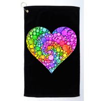 Dot Day Dotted Colorful Heart Of Dots Golf Towel