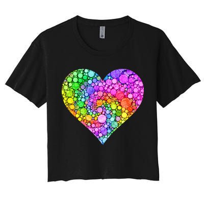 Dot Day Dotted Colorful Heart Of Dots Crop Top