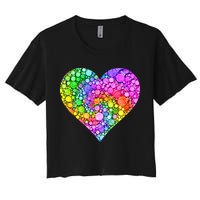 Dot Day Dotted Colorful Heart Of Dots Crop Top
