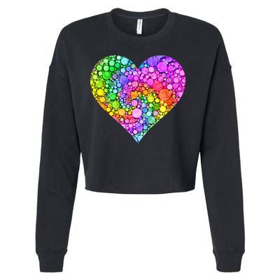 Dot Day Dotted Colorful Heart Of Dots Cropped Pullover Crew
