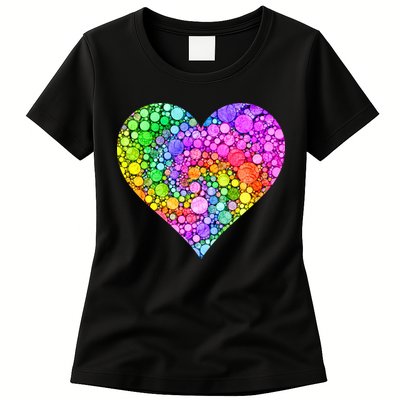 Dot Day Dotted Colorful Heart Of Dots Womens T-Shirt
