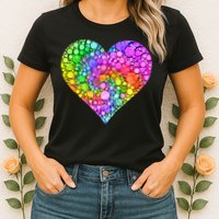 Dot Day Dotted Colorful Heart Of Dots Womens T-Shirt