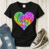 Dot Day Dotted Colorful Heart Of Dots Womens T-Shirt