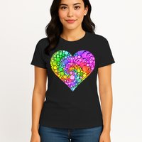 Dot Day Dotted Colorful Heart Of Dots Womens T-Shirt